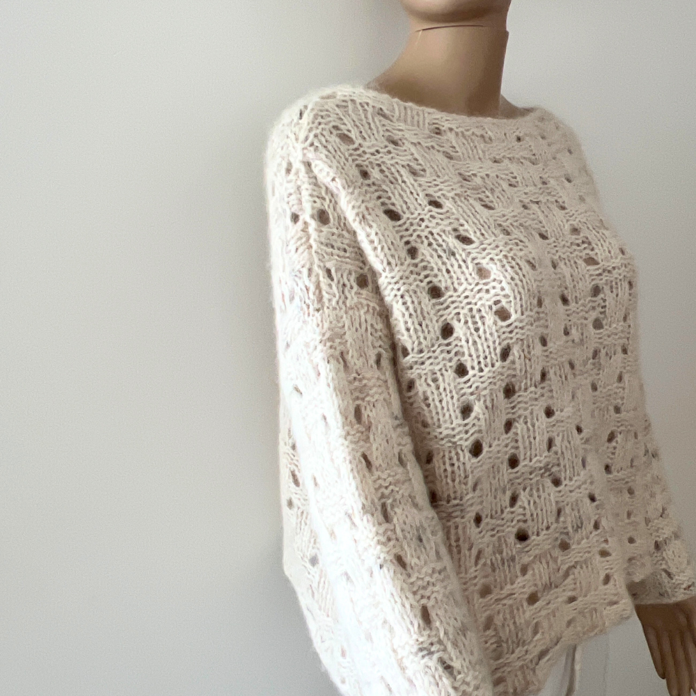 #3 - Handgebreide trui - mohair / alapaca / merino wol