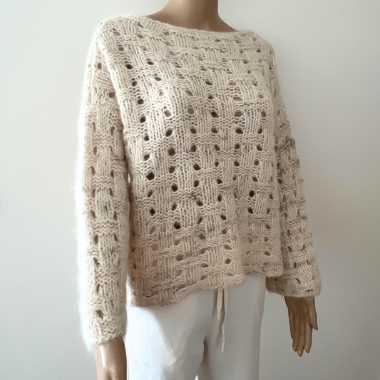 #3 - Handgebreide trui - mohair / alapaca / merino wol